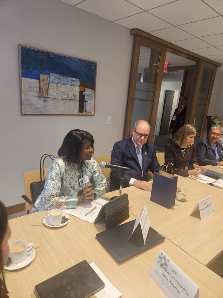 Sierra Leone’s Minister Barlay, Chair of g7+, Addresses Extraordinary Board Meeting Hosted by the Foundation for Post-Conflict Development in the Presence of H.S.H. Prince Albert II in NewYork.